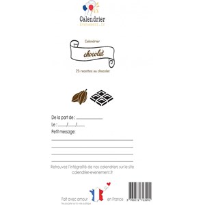 Calendrier chocolat 25 recettes