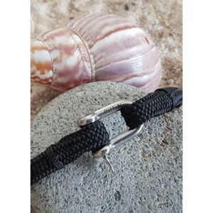 Bracelet marin cordage noir-noir M
