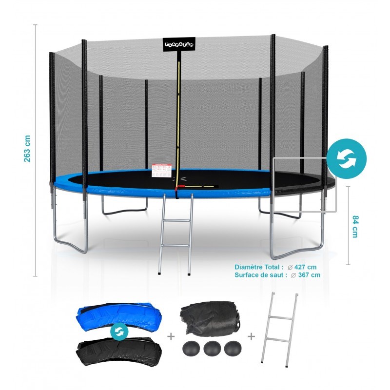 PLAY4FUN - Trampoline deluxe ø427cm play4fun