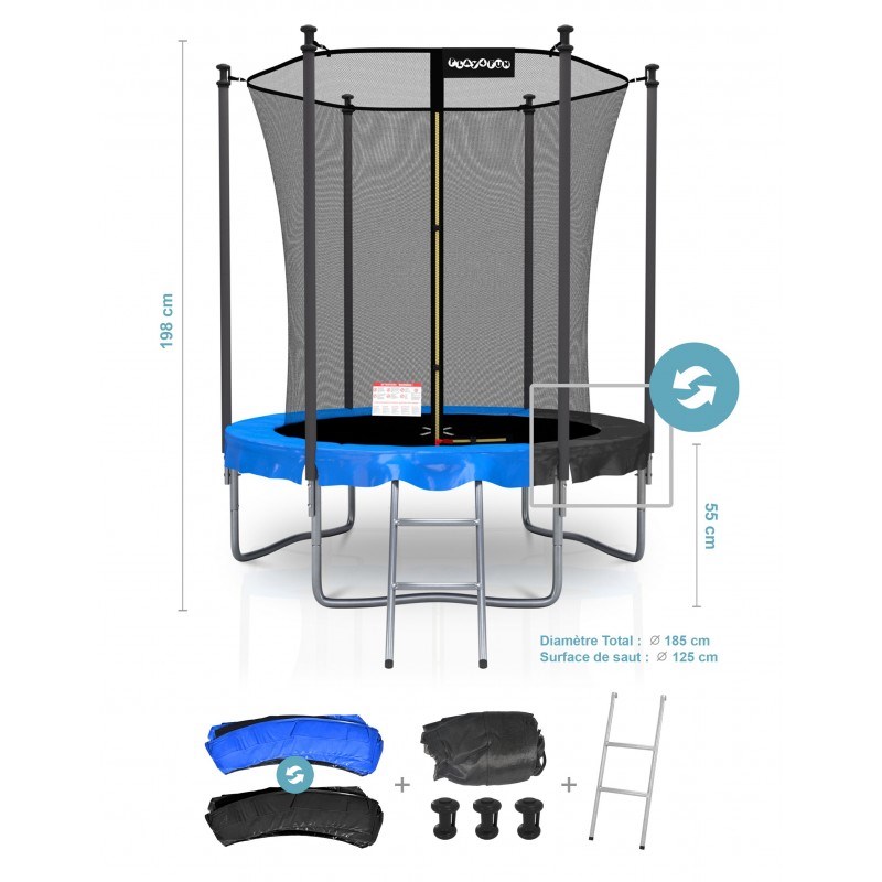 PLAY4FUN - Trampoline classique ø185cm play4fun