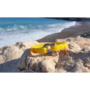 Bracelet marin cordage jaune-jaune l