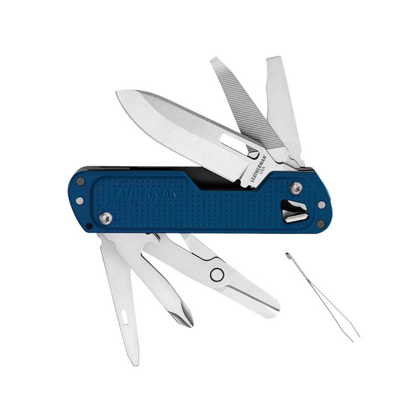 Leatherman FREE T4 - Outil Multifonction Bleu Marine - 12 Fonctions - Neuf