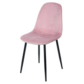 Chaise velours inoui rose