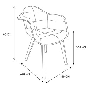 Fauteuil patchwork rétro