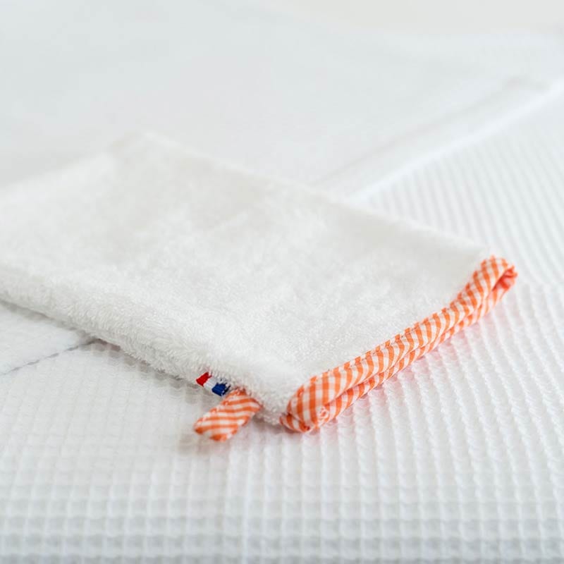 Gant de toilette en coton bio blanc (Papate) - Image 2