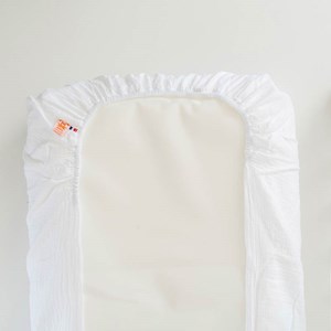 Housse de matelas à langer bio blanc