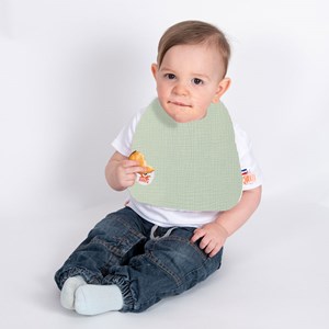 Bavoir en coton bio vert