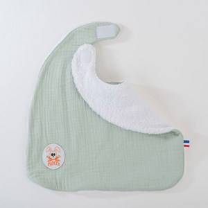 Bavoir en coton bio vert