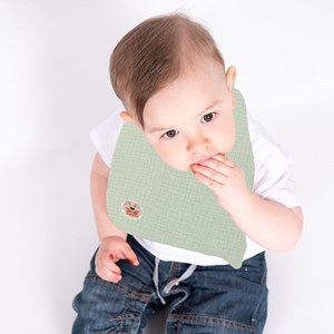 Bavoir en coton bio vert