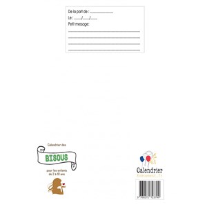 Calendrier 25 bisous enfant 0 à 10 ans
