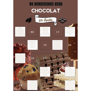 Calendrier avent chocolat 25 recettes