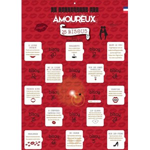 Calendrier couple 25 bisous romantiques