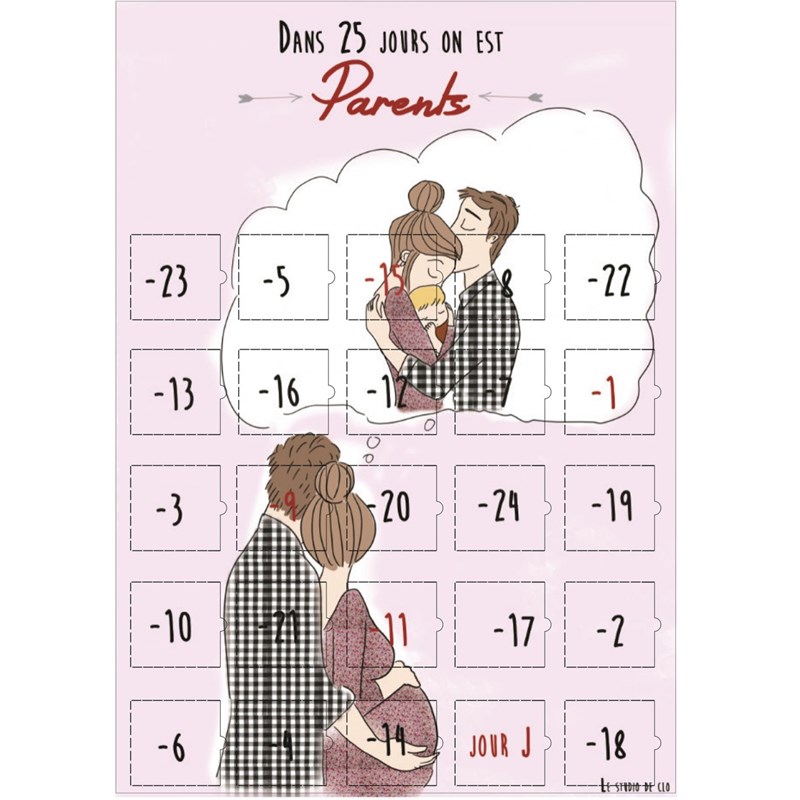 Calendrier Evènement - Calendrier de l'avant naissance 25 jours
