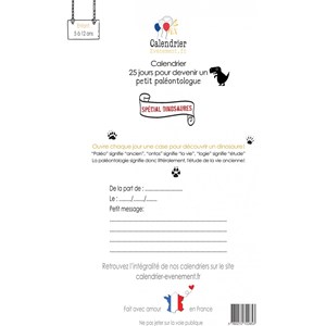 Calendrier avent dinosaures 25 images
