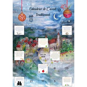 Calendrier de l'avent noel traditionnel