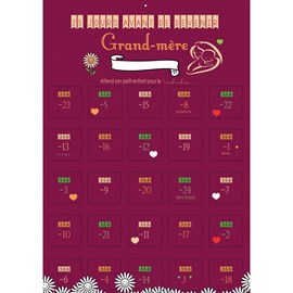 Calendrier de l'avent naissance mamie