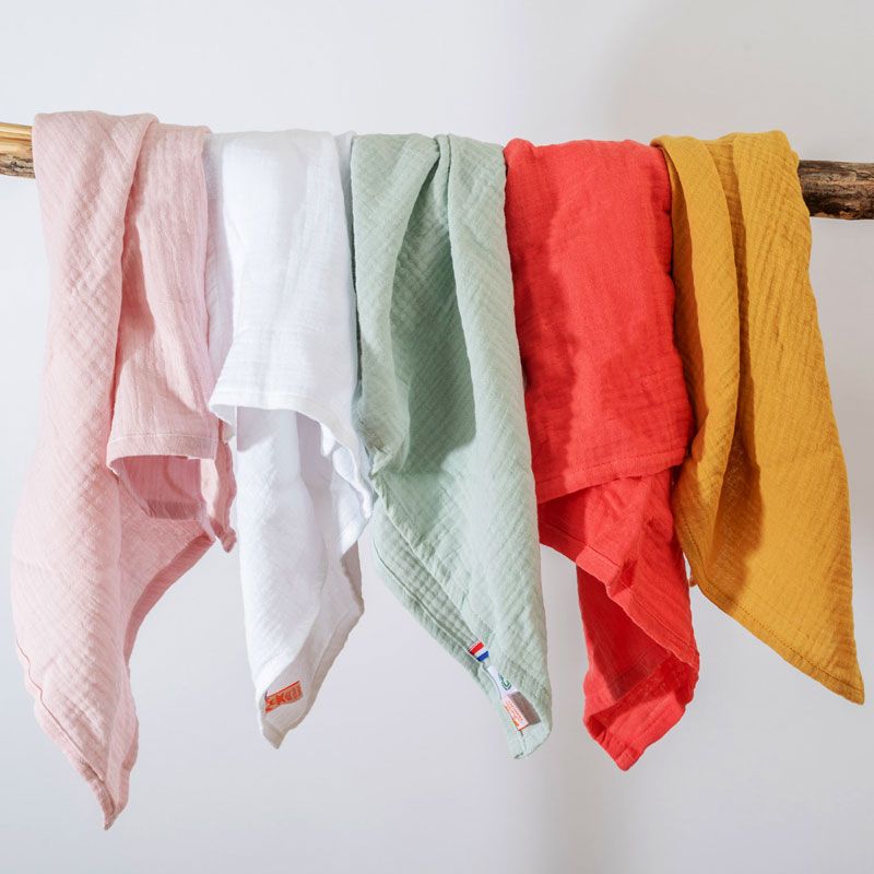 Langes en coton bio rose