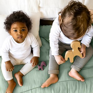 Edredon en coton bio vert