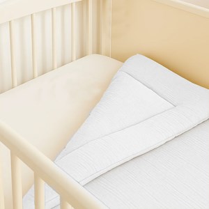 Edredon en coton bio blanc