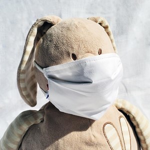 Masque en tissu enfant - blanc