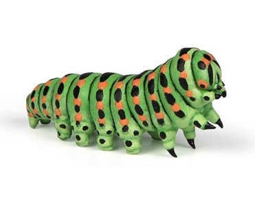 Figurine chenille verte