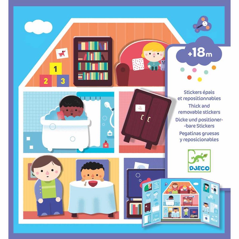 Djeco - Stickers pour les petits  la maison