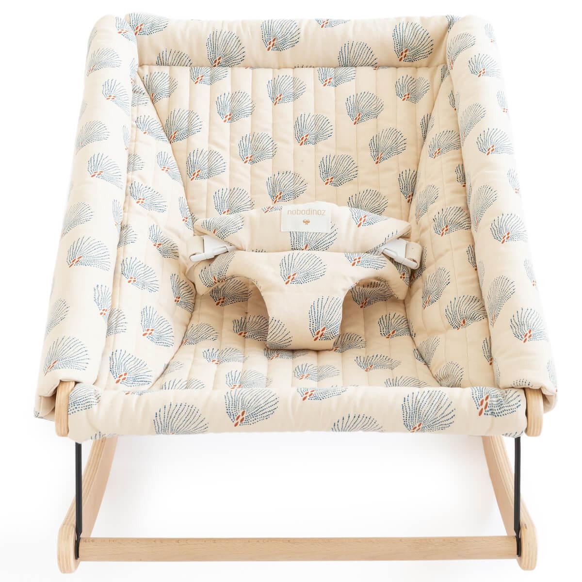 Coussin pour Chaise Haute Growing Green - Blue Gatsby & Cream