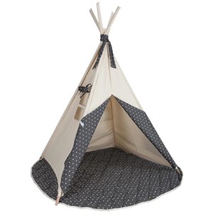 Tipi enfant beige stars gris