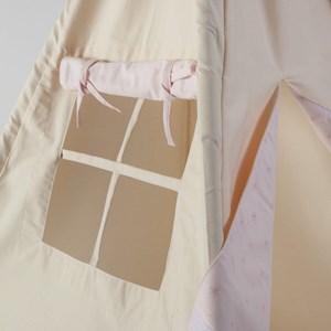 Tipi enfant beige stars rose