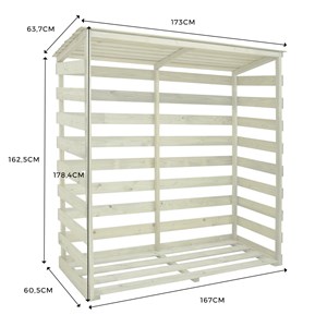 Abri bûches en bois chamonix 1,5 stères