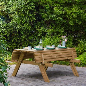 Table de pique-nique en bois 6 places...