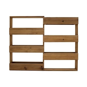 Etagère à plantes murale en bois 6 bacs