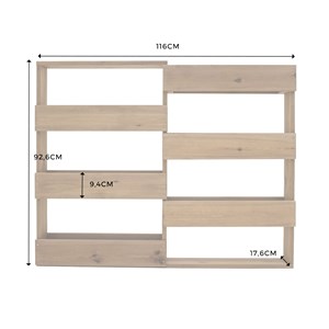 Etagère à plantes murale en bois 6 bacs
