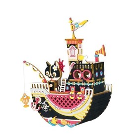 Boîte à musique chat pêcheur