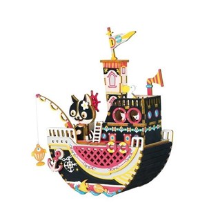 Boîte à musique chat pêcheur