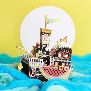 Boîte à musique chat pêcheur