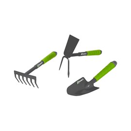 Lot de 3 outils de jardinage en acier