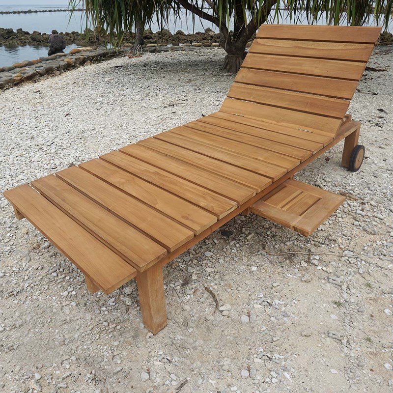 Cémonjardin - Bain de soleil en teck grade c