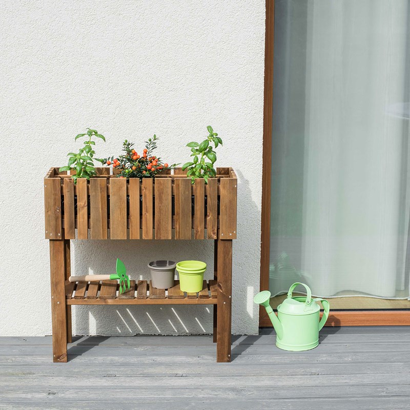 Cémonjardin - Potager bois rectangulaire sur pieds