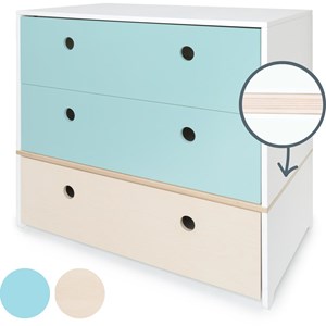 Commode colorflex sky blue-white wash