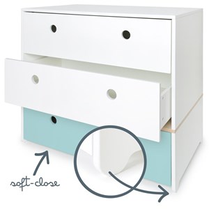 Commode colorflex s white-white-sky blue