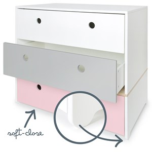 Commode colorflex s white-grey-pink