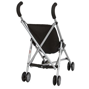 Poussette pour poupée stars gris