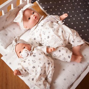 Poupée 36 cm maria flowers blanc