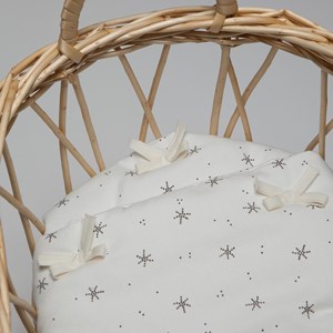 Couverture-oreiller poupée stars blanc