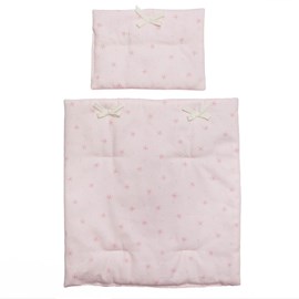 Couverture-oreiller poupée stars rose