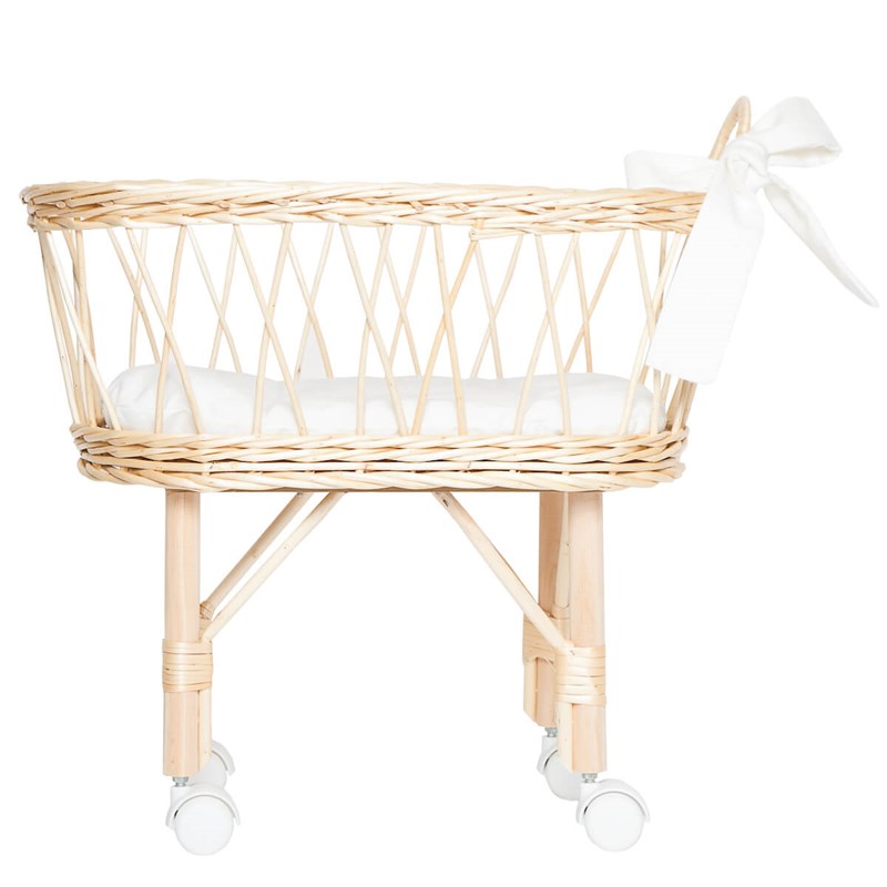 Berceau poupée en osier (Wookids) - Image 1