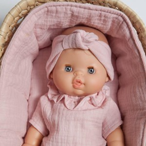 Couffin poupée bobble rose