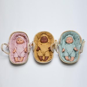 Couffin poupée bobble rose