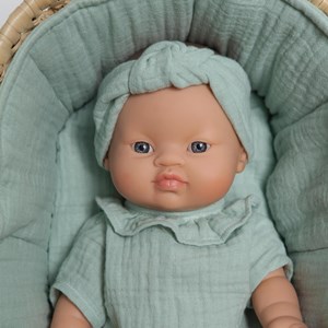 Couffin poupée bobble vert